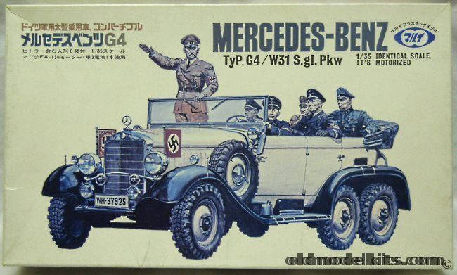 Tilt 1/35 Hitlers Staff Car Mercedes-Benz TyP.G4 / W31 S.gl.Pkw With Figures - Motorized, MT48-800 plastic model kit